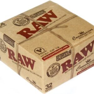 RAW CONNOISSEUR size King SIze Unrefined ORGANIC Hemp Rolling papers + TIPS