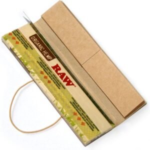 RAW CONNOISSEUR size King SIze Unrefined ORGANIC Hemp Rolling papers + TIPS