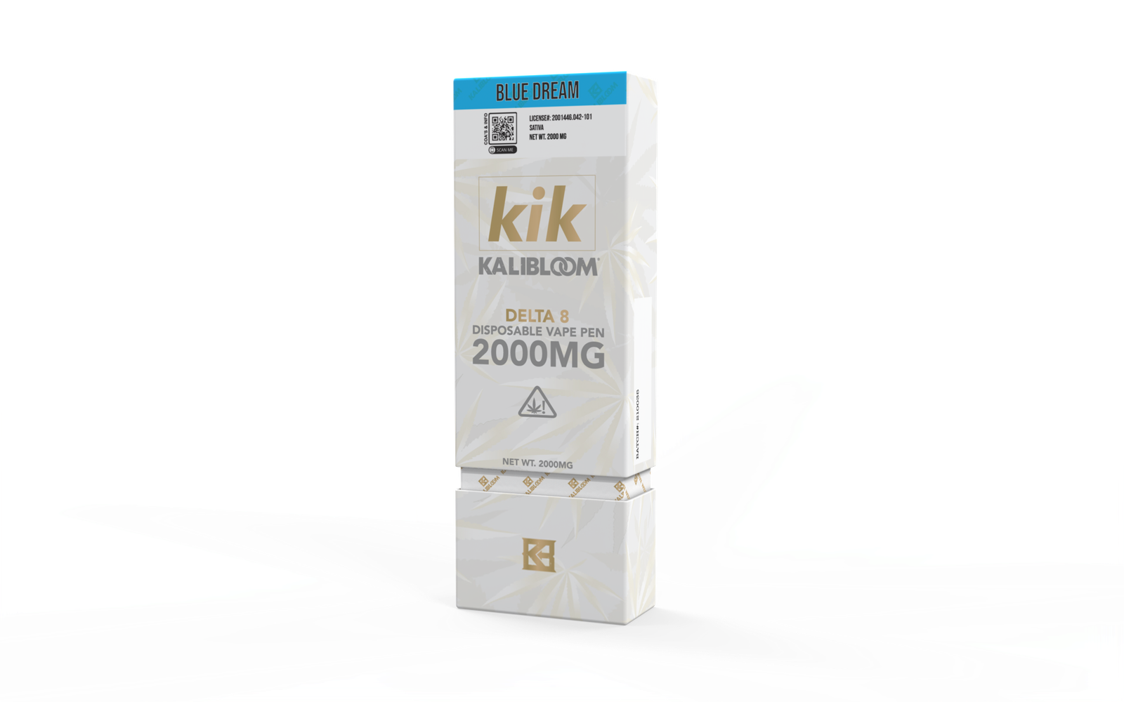 Kalibloom Kik Delta 8 THC Disposable Vape | 2 Gram | 2000MG | Blue Dream - Sativa