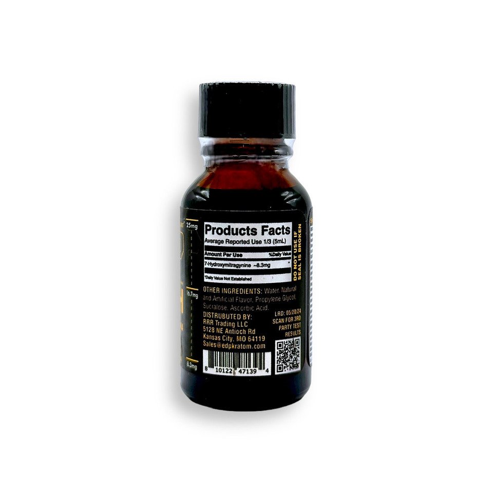 EDP 7OH 100mg 7-hydroxymitragynine Kratom Extract Shot 30mL - Image 2