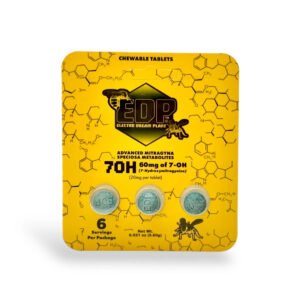 EDP 7OH 7-hydroxymitragynine Kratom Extract Tablets 20mg Per Tablet (3ct)