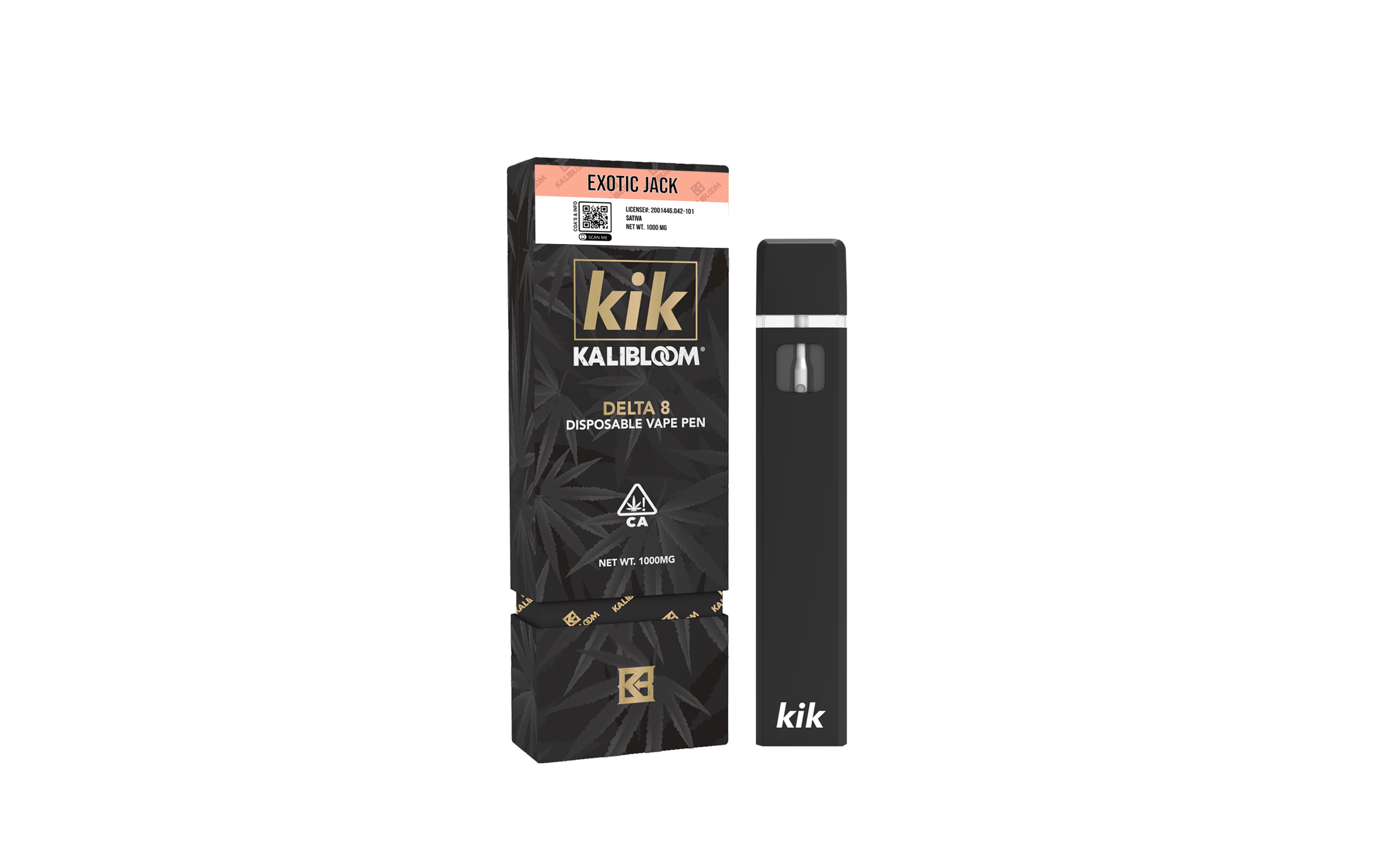 Kalibloom Kik Delta 8 THC Disposable Vape | 1 Gram | 1000MG | Exotic Jack - Sativa