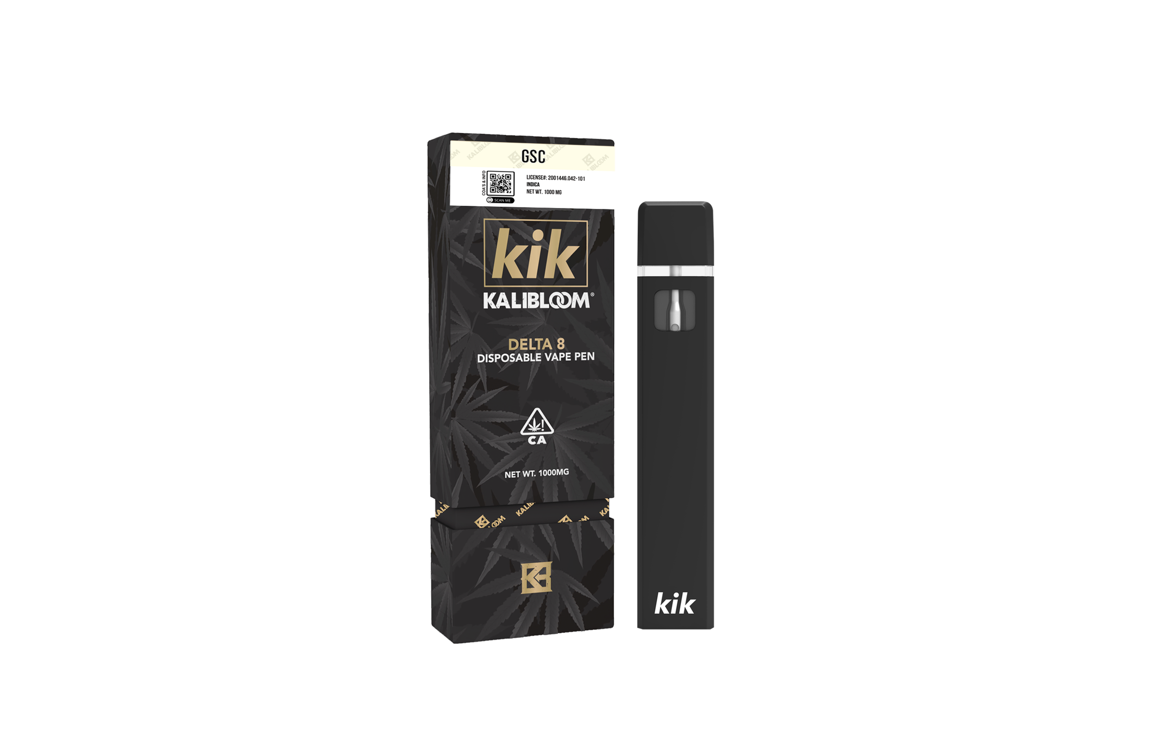 Kalibloom Kik Delta 8 THC Disposable Vape | 1 Gram | 1000MG | Girl Scout Cookies - Indica