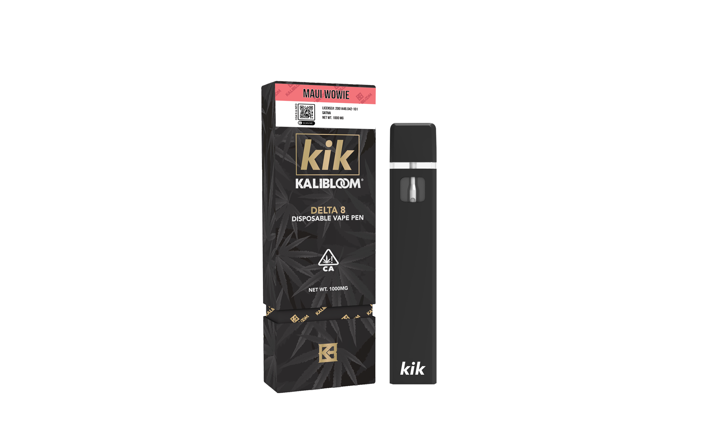 Kalibloom Kik Delta 8 THC Disposable Vape | 1 Gram | 1000MG | Maui Wowie - Sativa