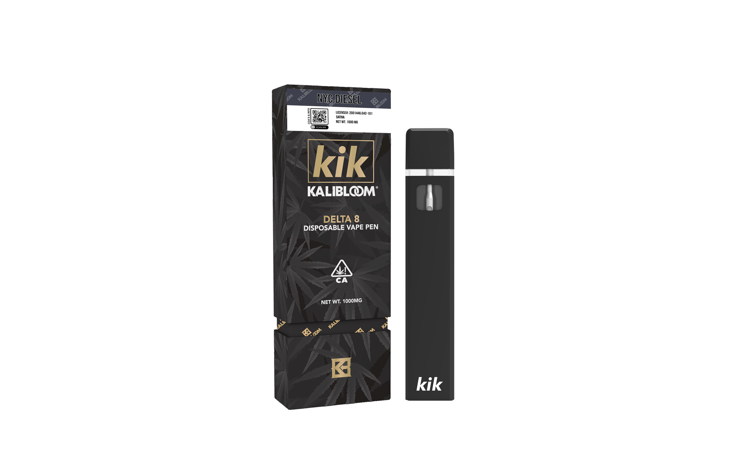 Kalibloom Kik Delta 8 THC Disposable Vape | 1 Gram | 1000MG | NYC Diesel - Sativa