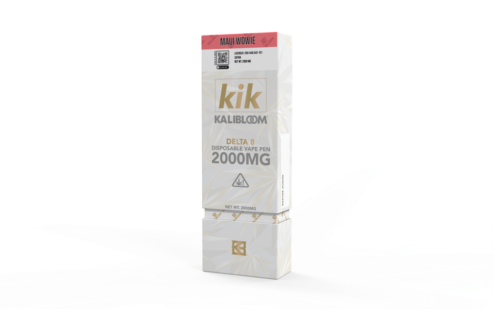 Kalibloom Kik Delta 8 THC Disposable Vape | 2 Gram | 2000MG | Maui Wowie - Sativa