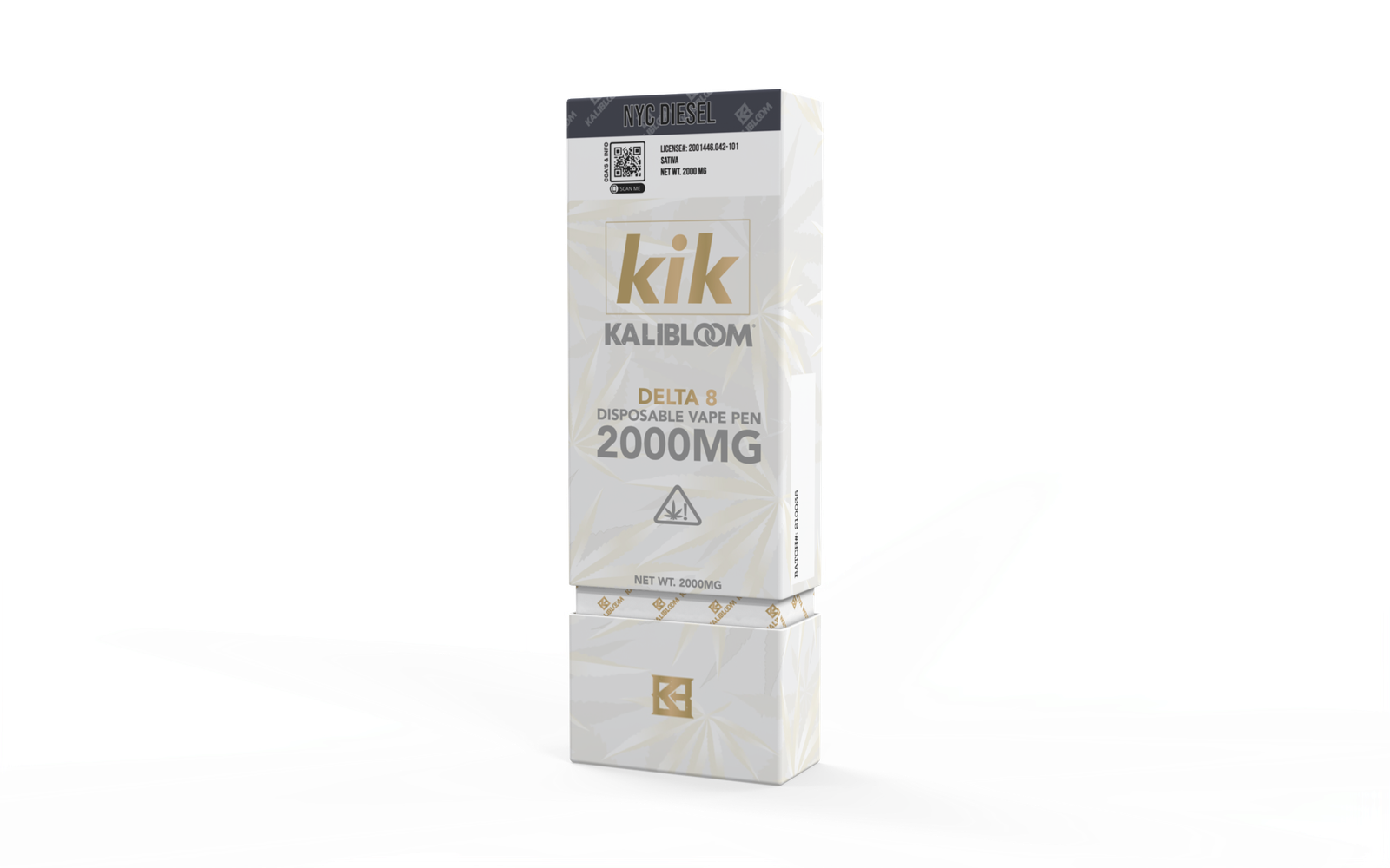 Kalibloom Kik Delta 8 THC Disposable Vape | 2 Gram | 2000MG | NYC Diesel - Sativa