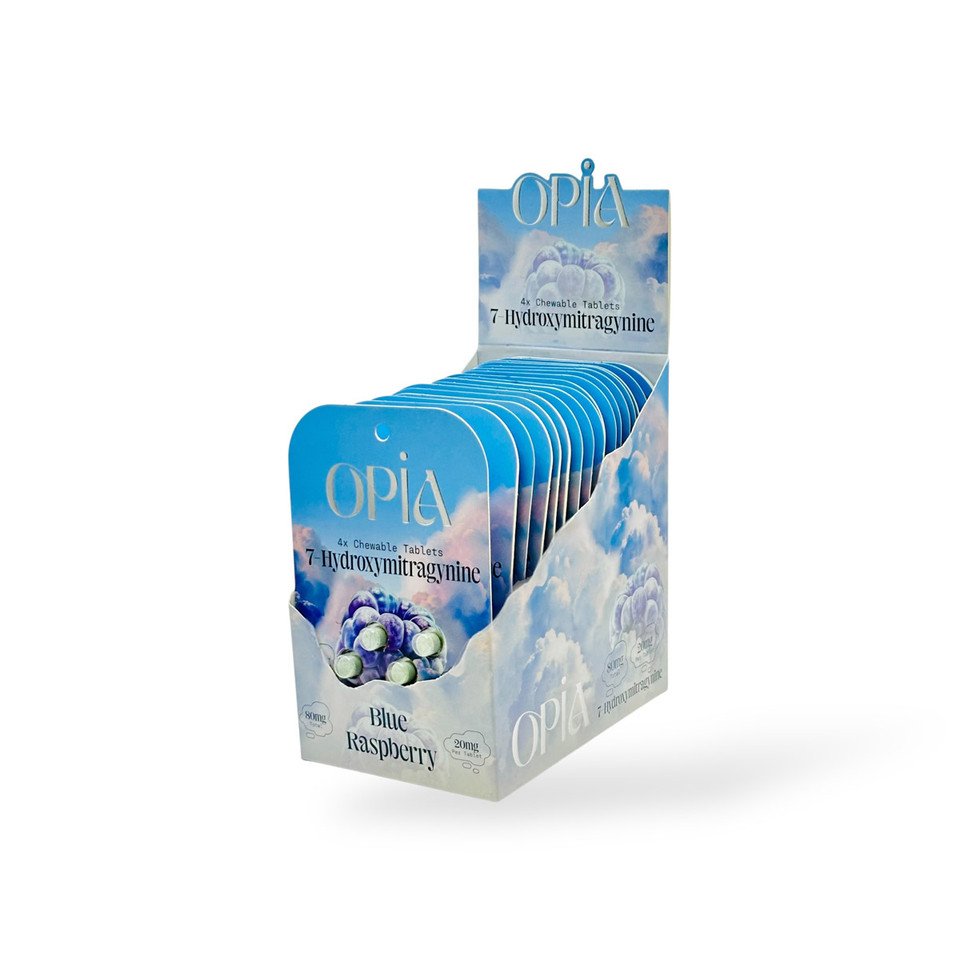 Opia 7 Hydroxymitragynine Chewable Tablets Blue Raspberry 80mg (4ct) - Image 3