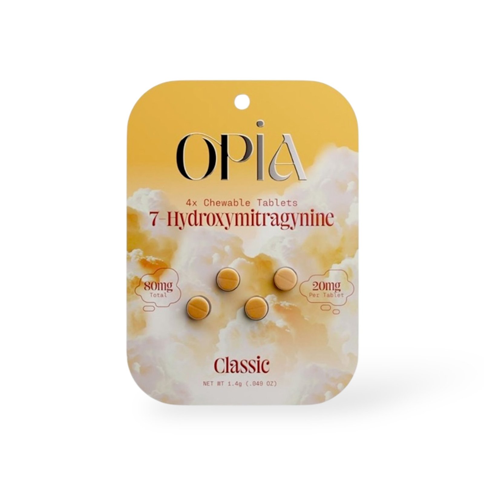 Opia 7 Hydroxymitragynine Chewable Tablets Classic 80mg (4ct)