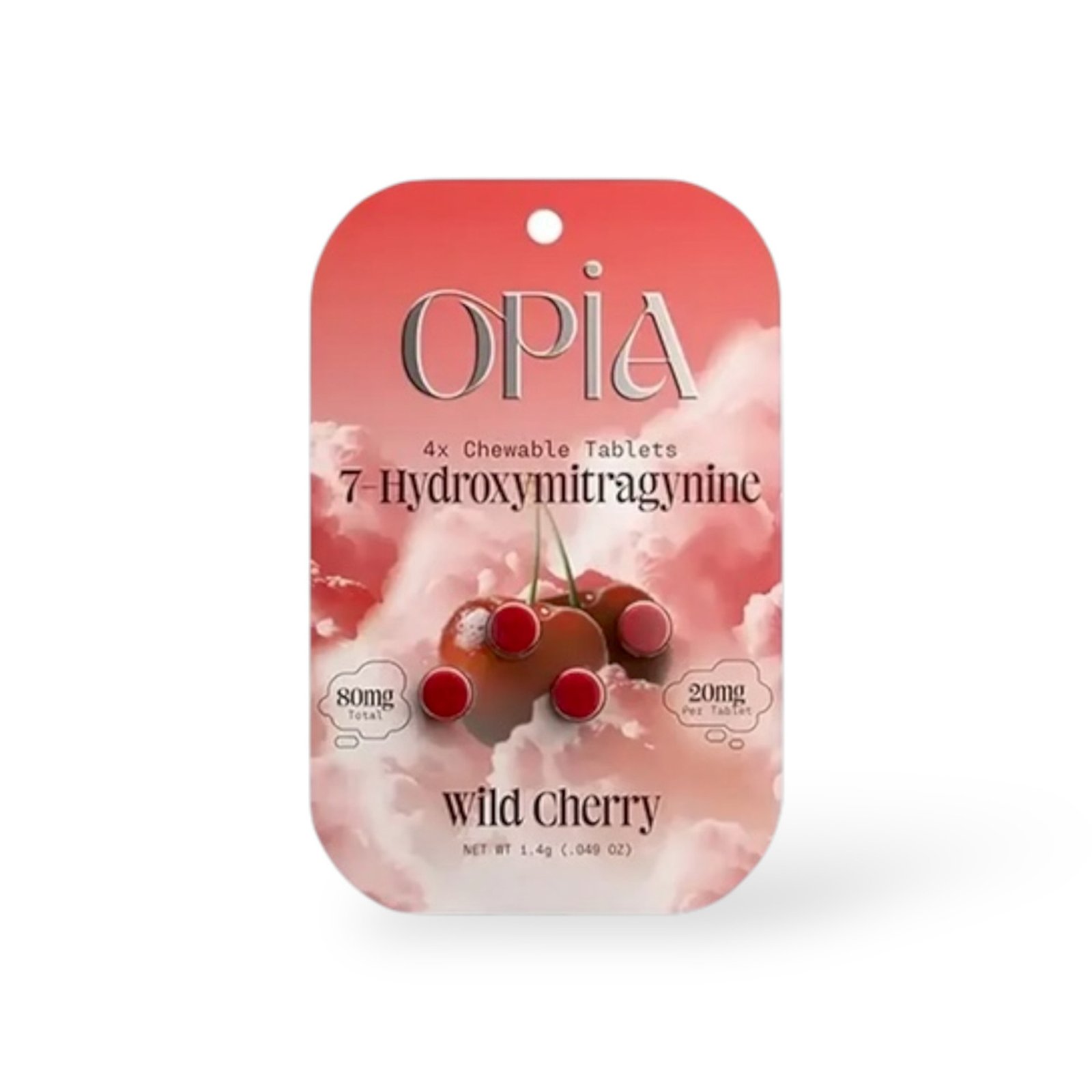 Opia 7 Hydroxymitragynine Chewable Tablets Wild Cherry 80mg (4ct)