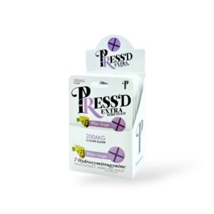 Press'D Kratom 7 Hydroxymitragynine Extra Strength Tablets White Grape 40mg (5ct)