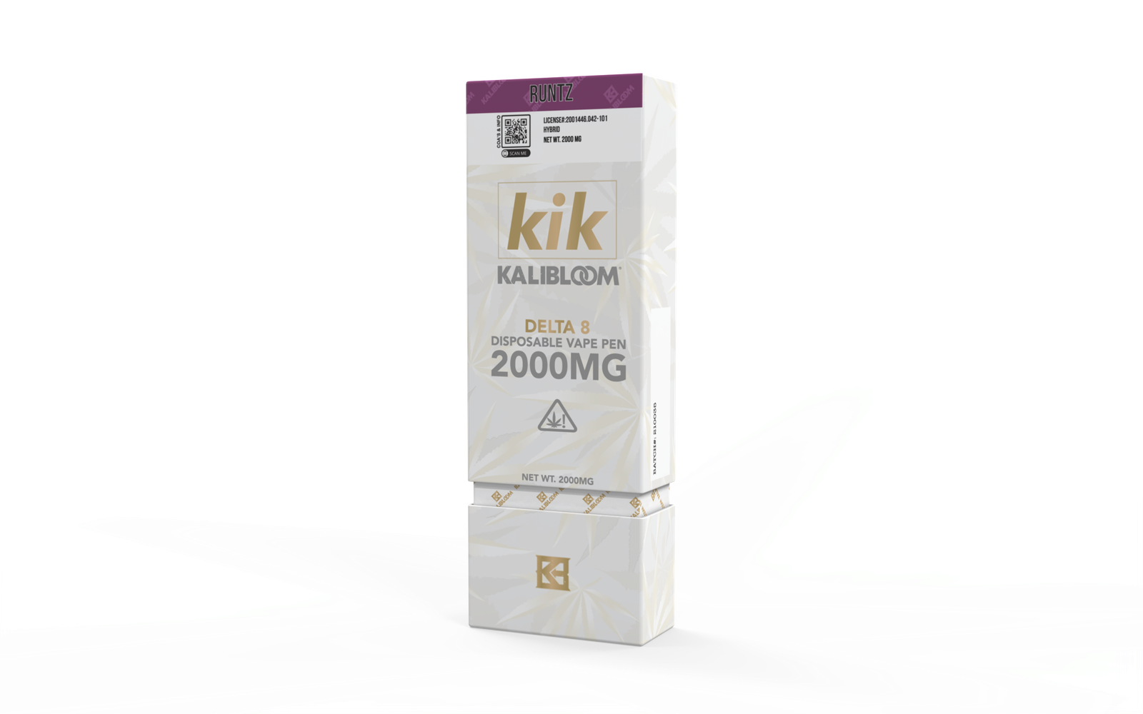 Kalibloom Kik Delta 8 THC Disposable Vape | 2 Gram | 2000MG | Runtz - Hybrid
