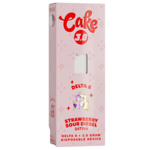 Cake Delta 8 Disposable 3G | 3.0 | Strawberry Sour Diesel (Sativa)