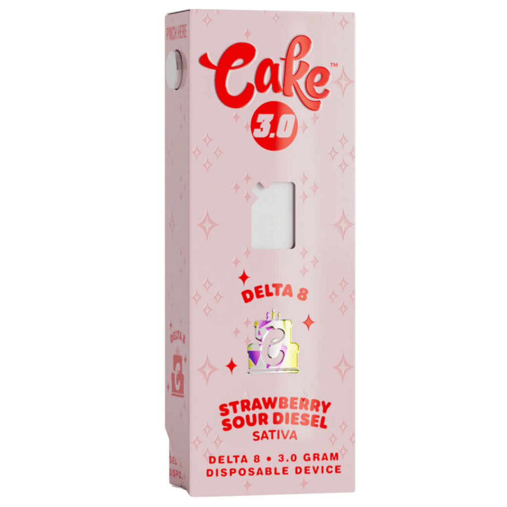 Cake Delta 8 Disposable 3G | 3.0 | Strawberry Sour Diesel (Sativa)