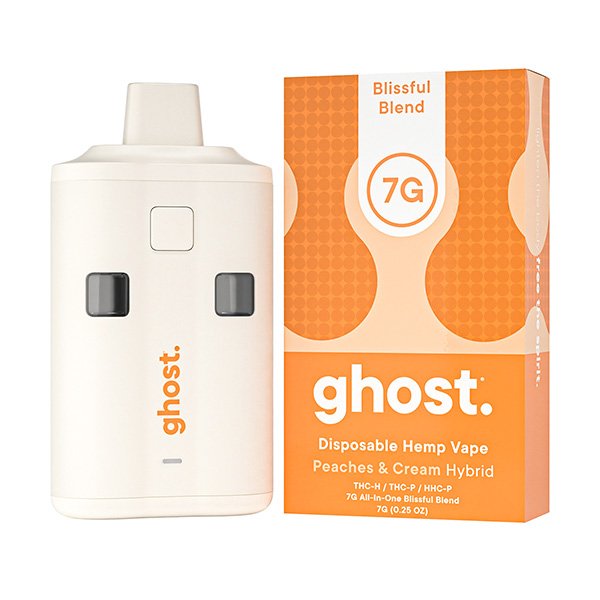 Ghost Blissful Blend Disposable Vape | 7g | Peaches & Cream (Hybrid)
