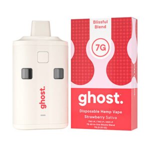 Ghost Blissful Blend Disposable Vape | 7g | Strawberry (Sativa)