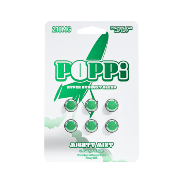 Poppi 6ct 7OH Tabs Mighty Mint 35mg Per Tablet