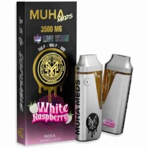 Muha Meds THCP Live Resin Disposable 3.5g | White Raspberry | Indica