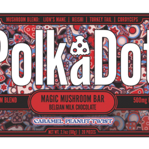 Polka Dot Caramel Peanut Twist Chocolate Bar