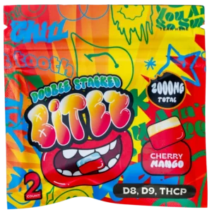 BITEZ - Delta-8 + Delta-9 + THCP 2000MG Gummies - Cherry Mango(60ct)