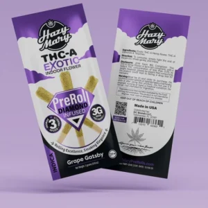 Grape Gatsby | Indica | Diamond Infused Pre-Rolls | 3PK