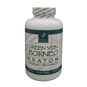 Whole Herbs Green Vein Borneo Kratom Capsules (250ct)