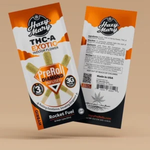 Rocket Fuel | Hybrid | Diamond Infused Pre-Rolls | 3PK