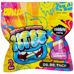 BITEZ - Delta-8 + Delta-9 + THCP 2000MG Gummies - Strawberry Lemonade (60ct)