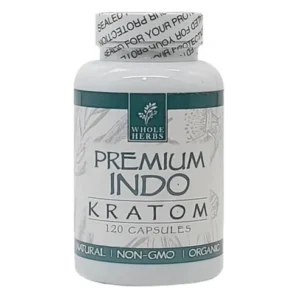 Whole Herbs Green Vein Indo Kratom Capsules (120ct)