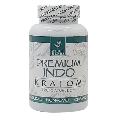Whole Herbs Green Vein Indo Kratom Capsules (120ct)
