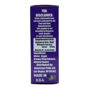 MITRA 165 Nano Kratom Mixed Berry Flavor Extract Shot 165mg 15mL