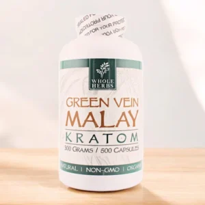 Whole Herbs Green Vein Malay Kratom Capsules (500ct)